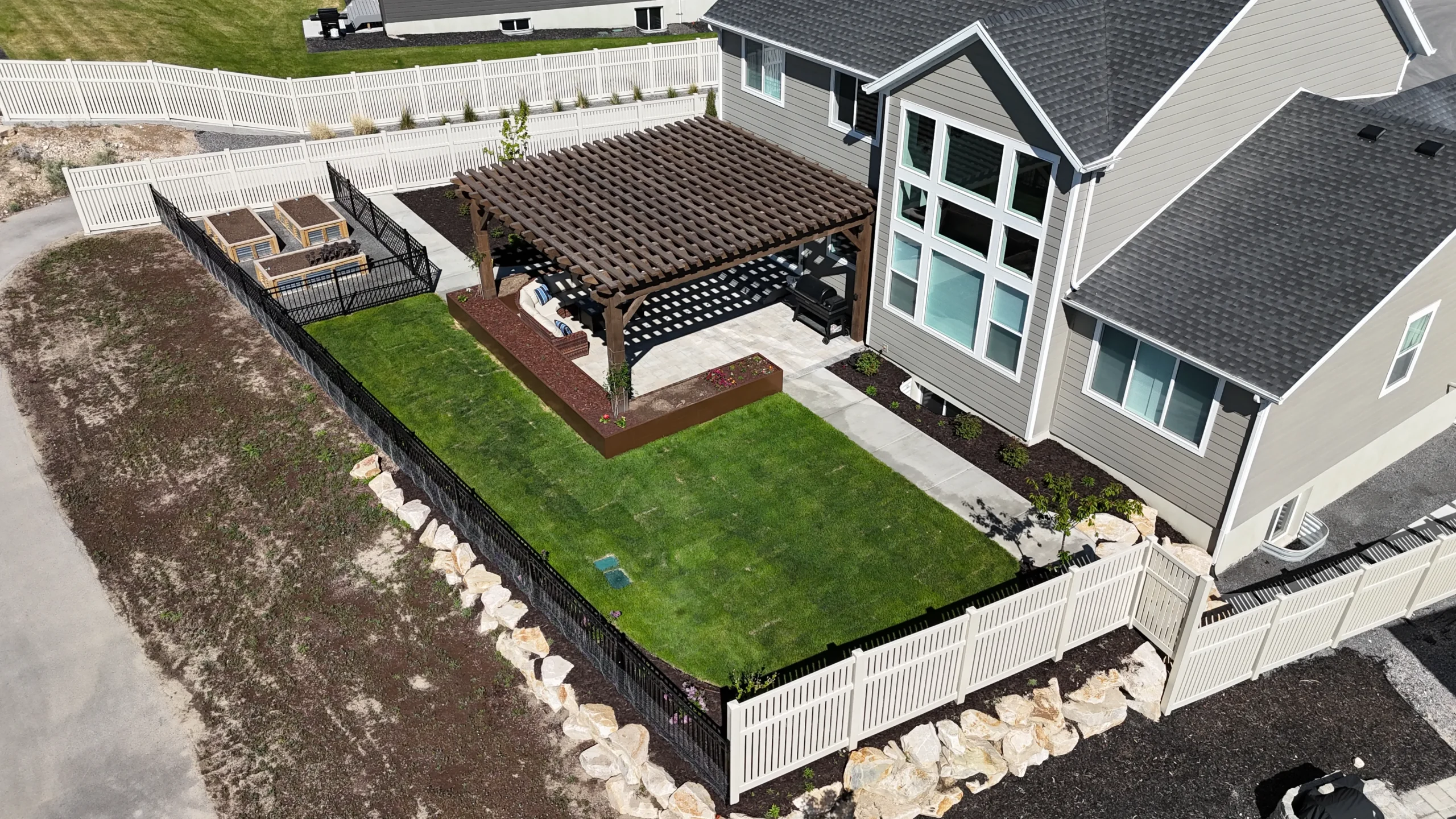 Custom timber pergola